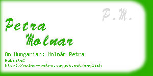 petra molnar business card